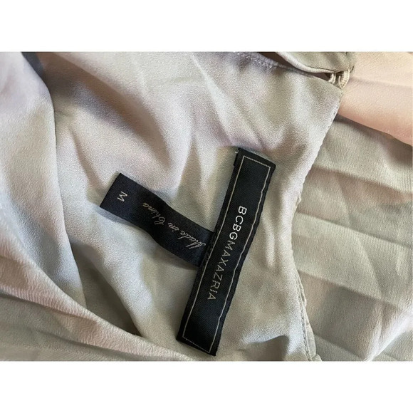 Bcogmaxazria Jaelyn Print Blocked Pleated Dress Size M - Picture 7 of 15